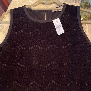 Loft black lace top